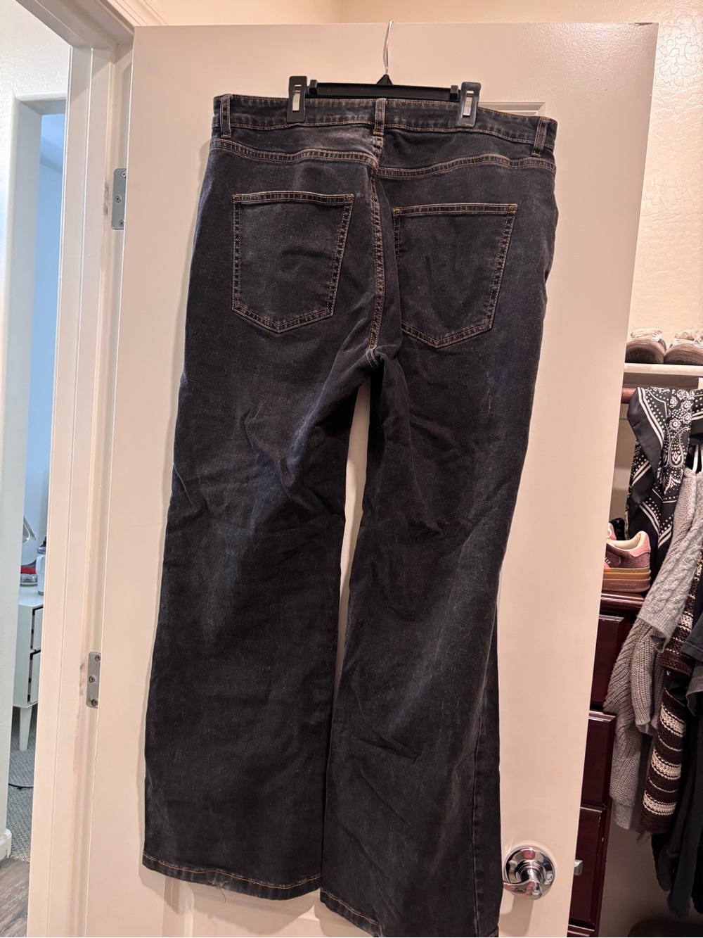 Cotton On Black Stretch Wide-Leg Jeans - Picture 6 of 7